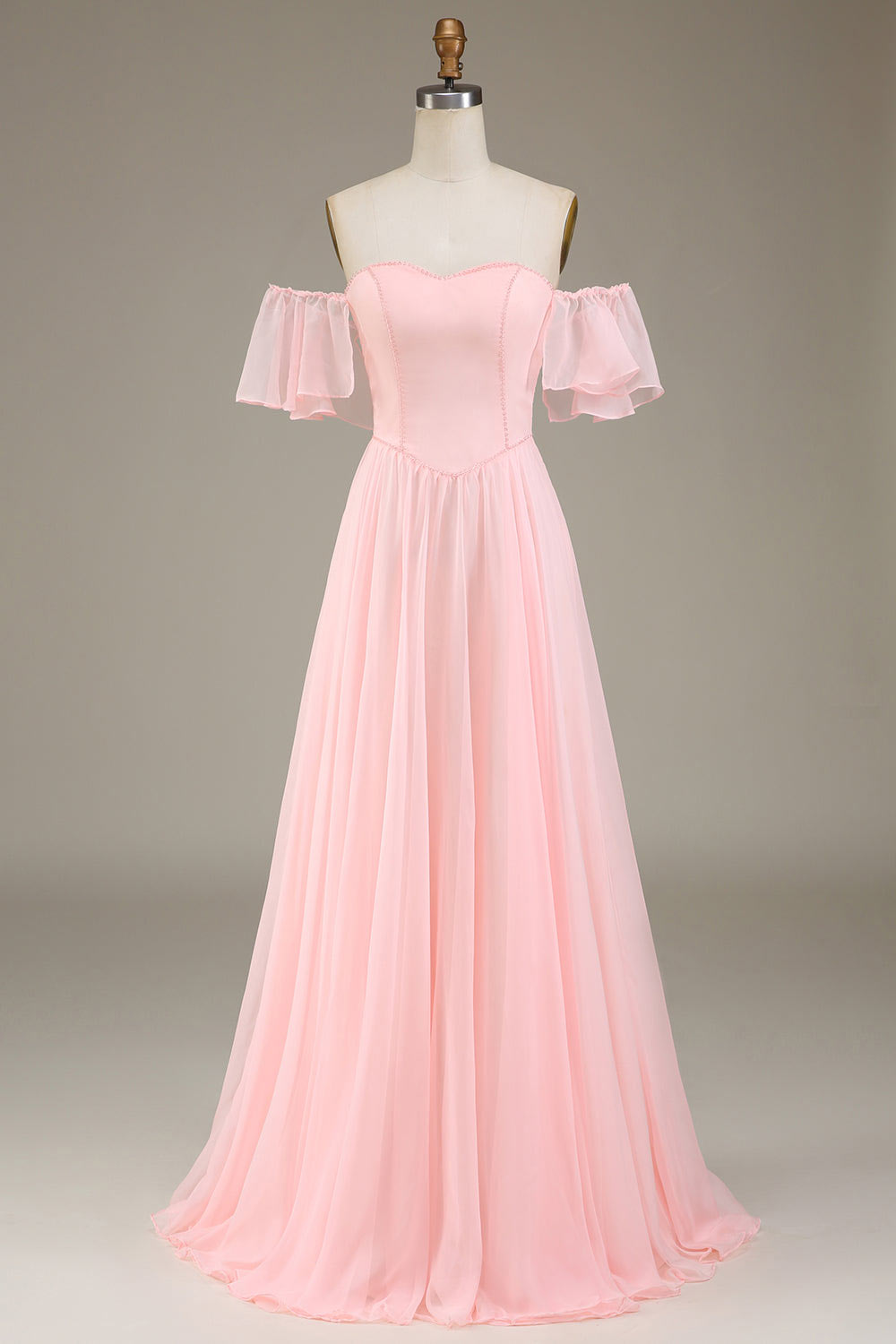 Women simple tulle evening dress, custom blush party dress