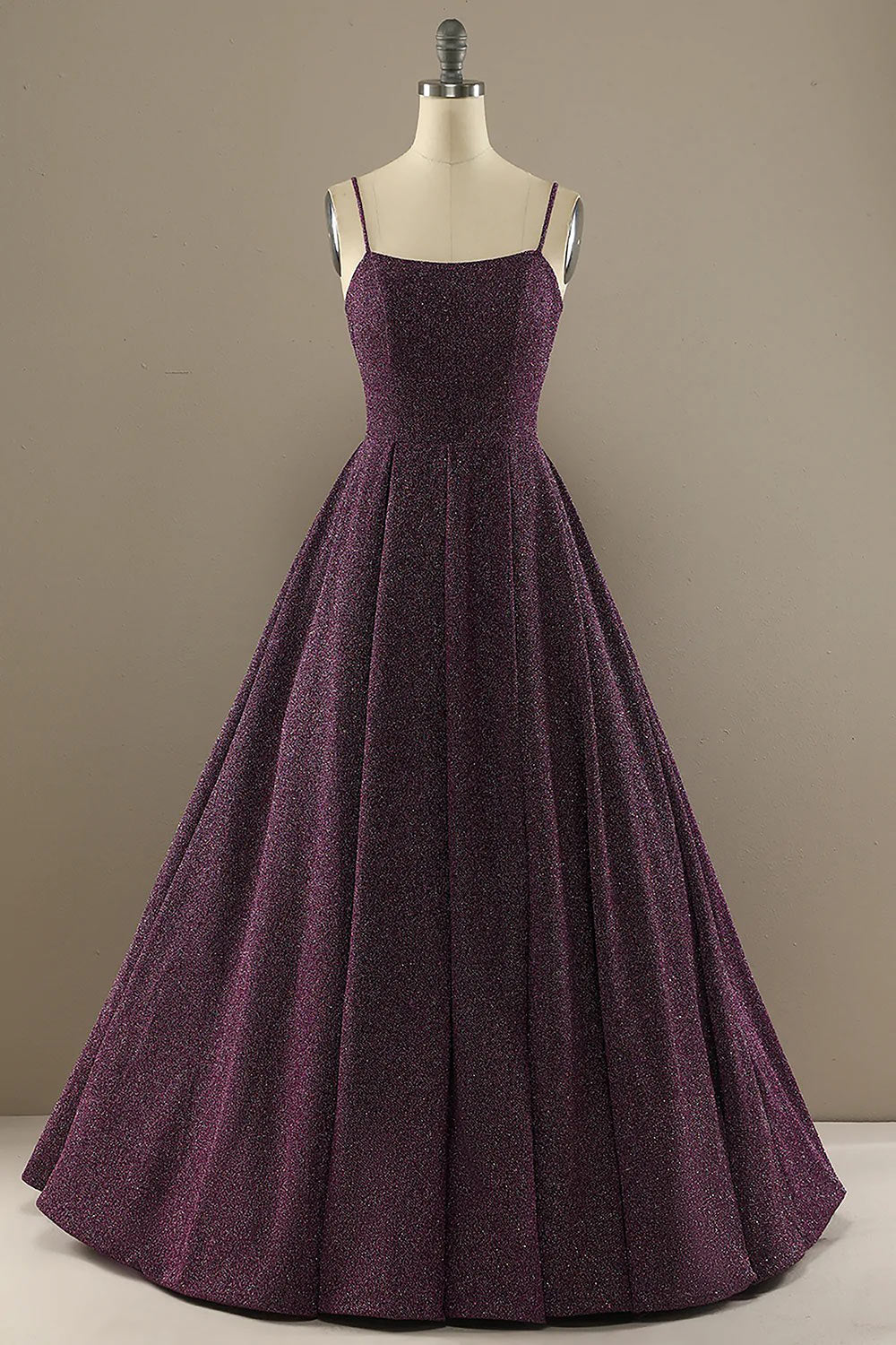 Charming A Line Evening Dress, Split Prom Gown, Spaghetti Party Dress, Formal Dress, Purple Evening Gown, Sweet 16 Dress, Homecoming Dress